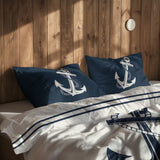 Sailor & Compass / Blue Çift Taraflı Nevresim Takımı