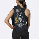 Eat Sleep Squat Repeat / Siyah Spor Havlusu