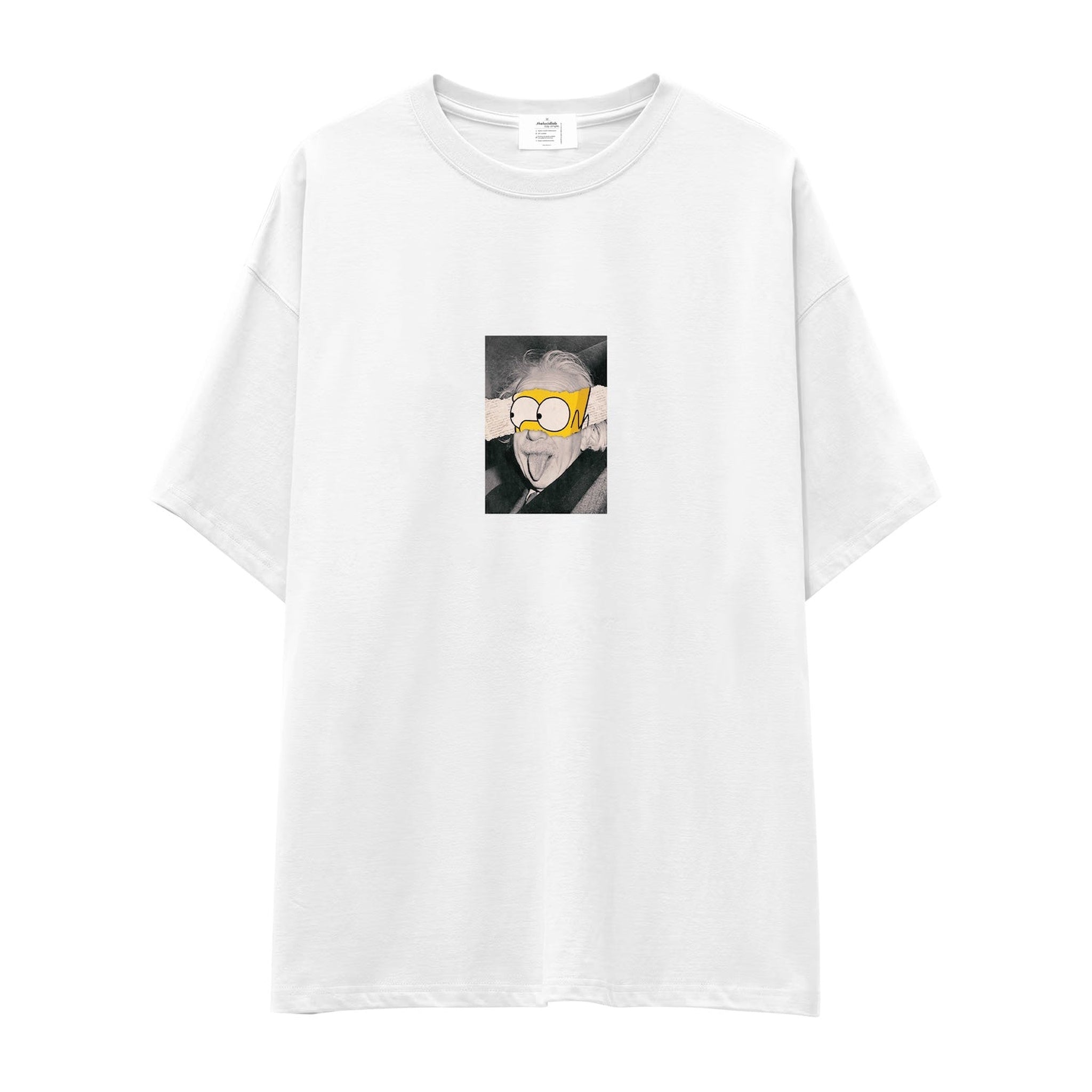 Albert Einstein / Homer Simpson Oversize Tişört