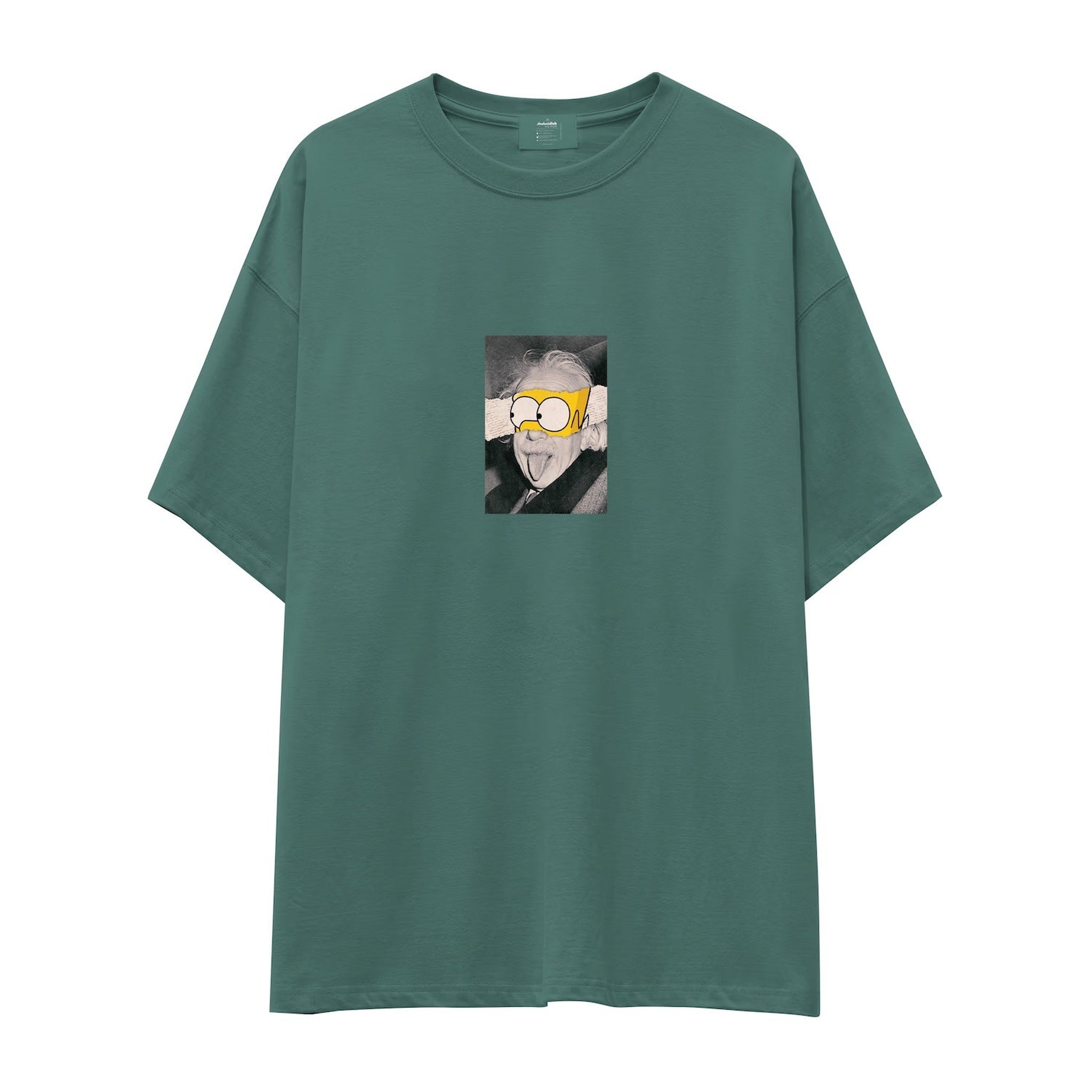 Albert Einstein / Homer Simpson Oversize Tişört