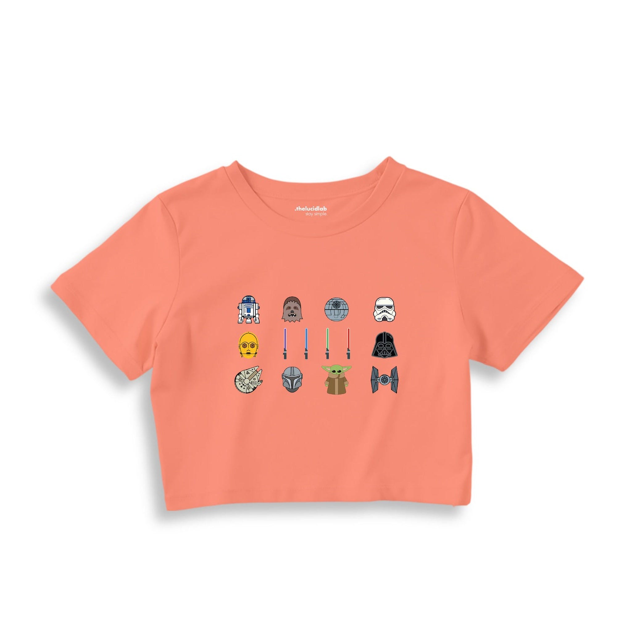 Star Wars Icons Crop Tişört