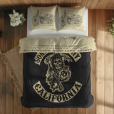 Sons of Anarchy & Harley Davidson Model 28B Vintage Çift Taraflı Nevresim Takımı