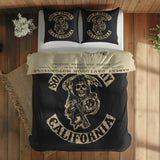 Sons of Anarchy & Harley Davidson Model 28B Vintage Çift Taraflı Nevresim Takımı