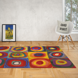 Color Study, Squares With Concentric Circles Halı