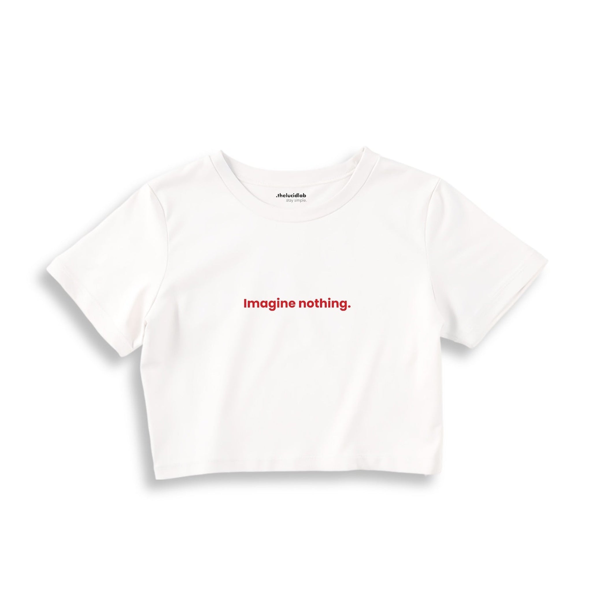 Imagine Nothing Crop Tişört