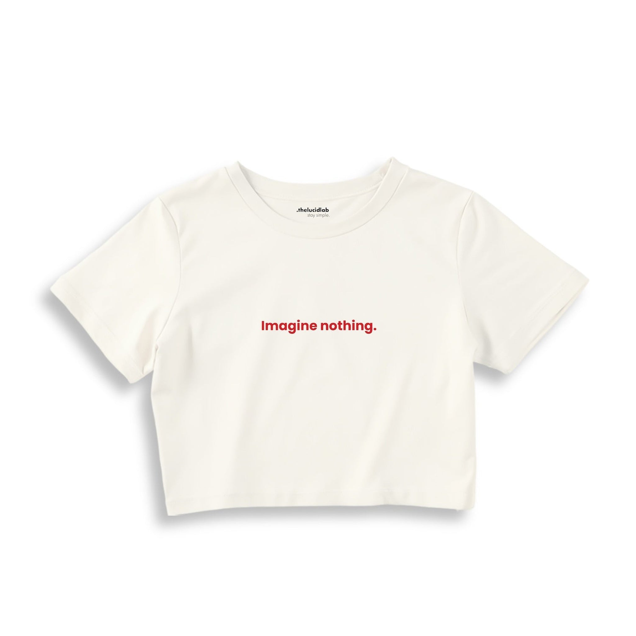 Imagine Nothing Crop Tişört