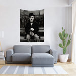 Charlie Chaplin with Flower Duvar Örtüsü