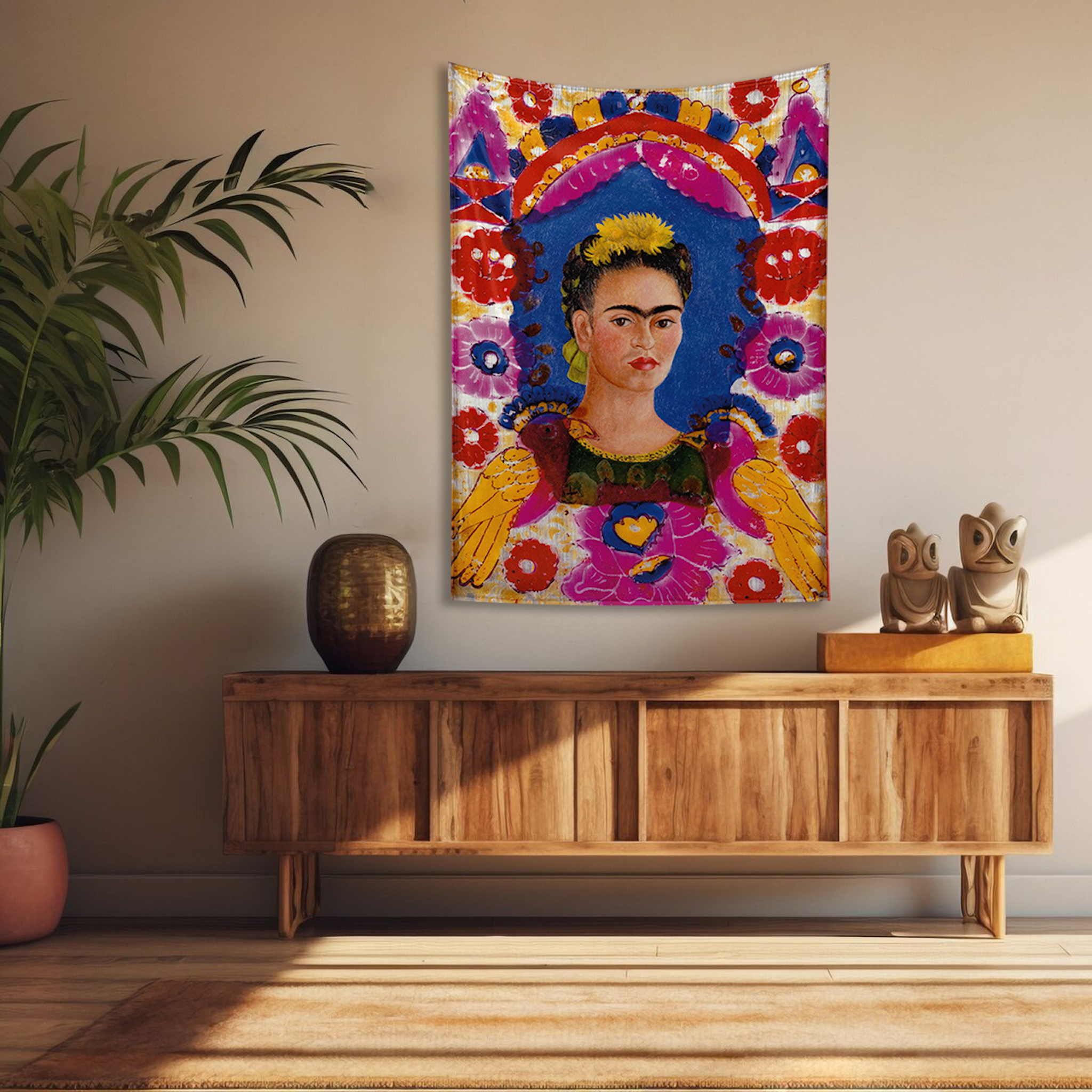 Frida Kahlo Çerçeve Duvar Örtüsü