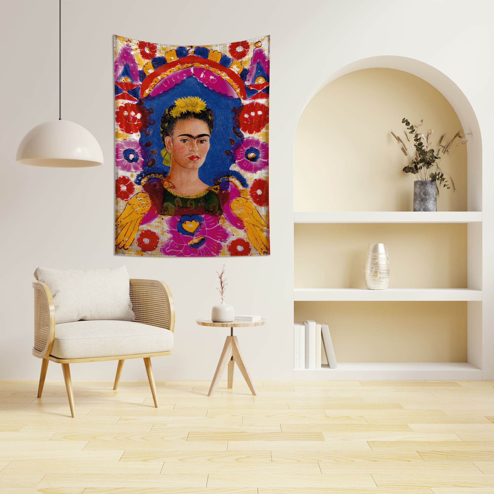 Frida Kahlo Çerçeve Duvar Örtüsü