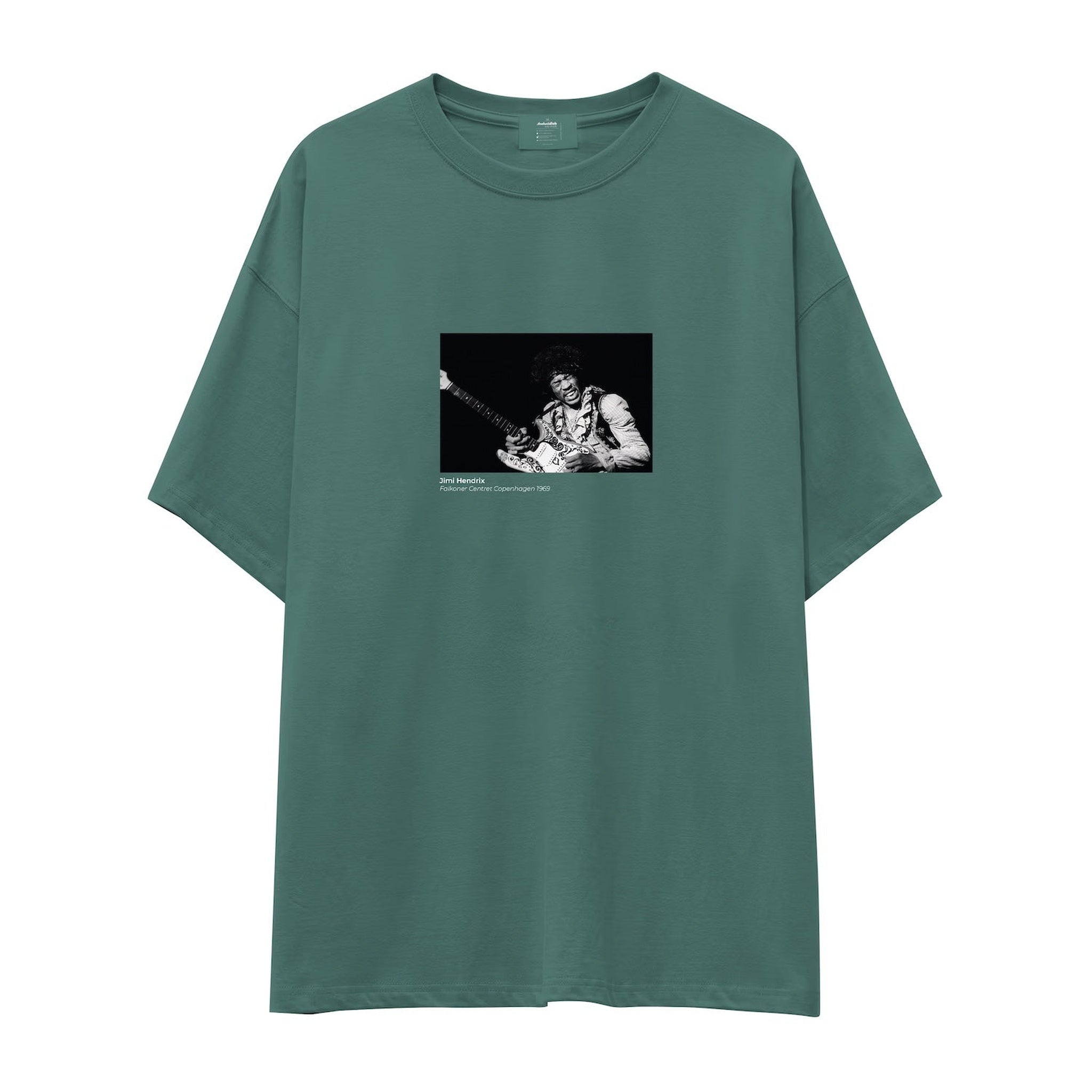 Jimi Hendrix Falkoner Centret Copenhagen 1969 Oversize Tişört