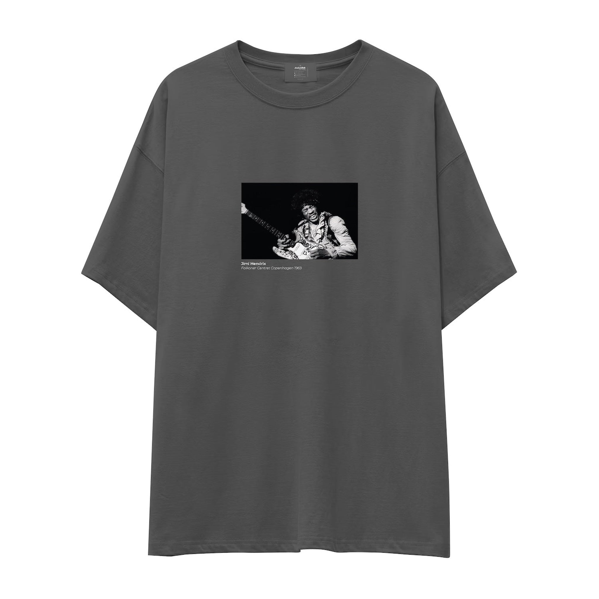 Jimi Hendrix Falkoner Centret Copenhagen 1969 Oversize Tişört