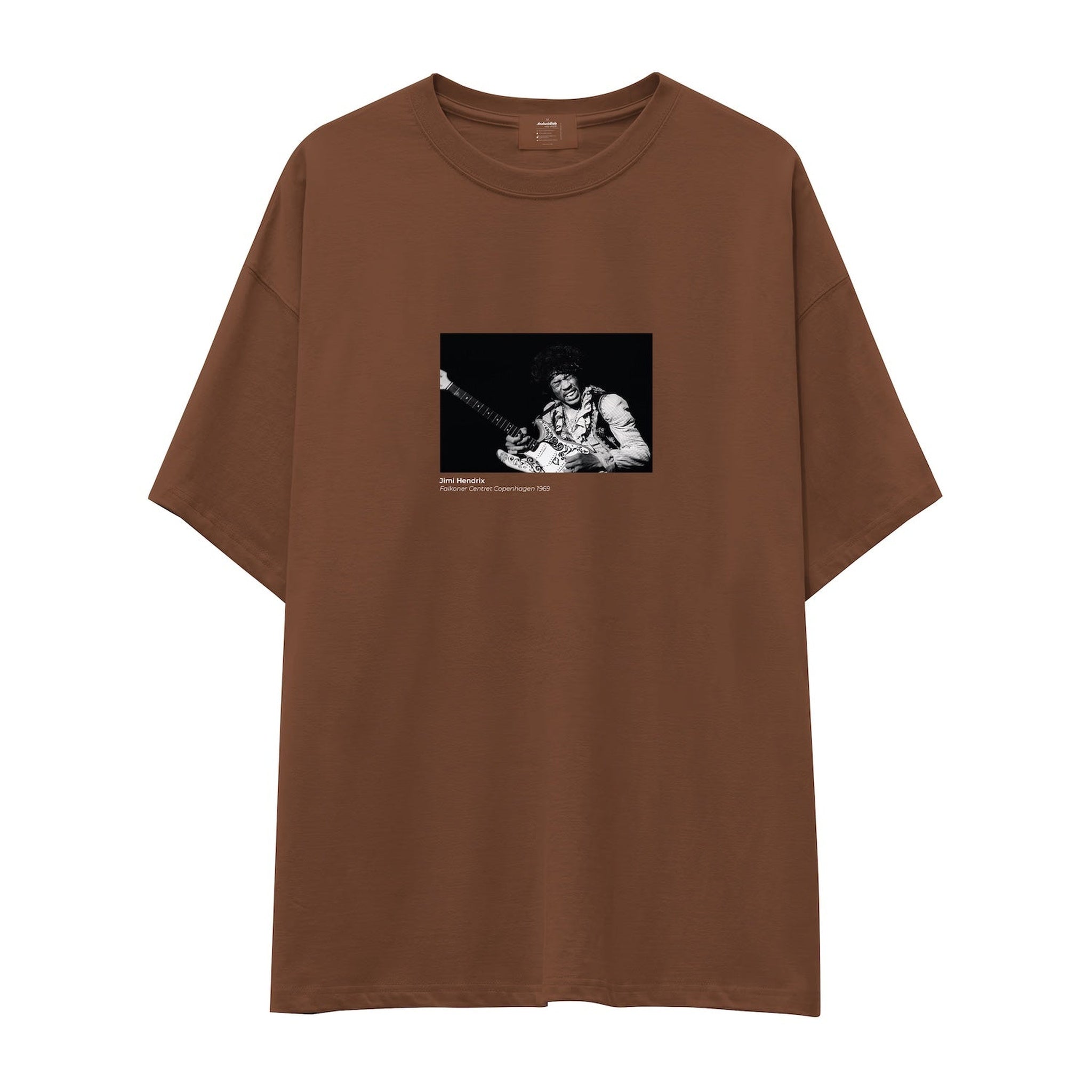 Jimi Hendrix Falkoner Centret Copenhagen 1969 Oversize Tişört