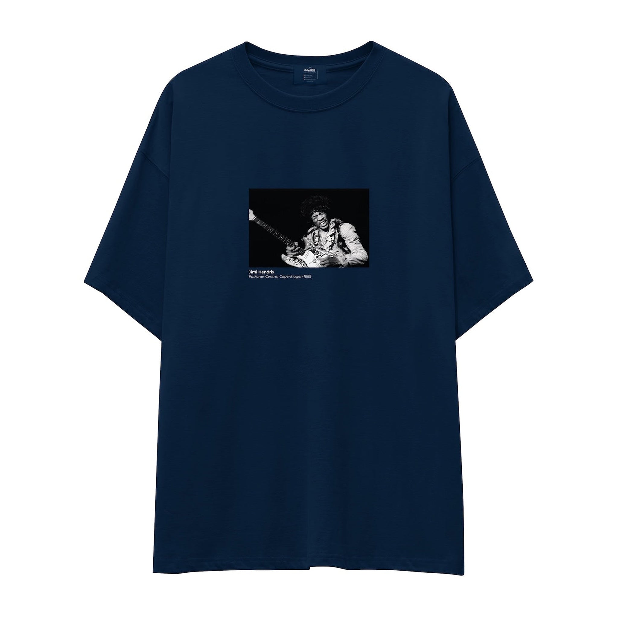 Jimi Hendrix Falkoner Centret Copenhagen 1969 Oversize Tişört