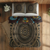 Hypnotic & Gold Mandala Çift Taraflı Nevresim Takımı