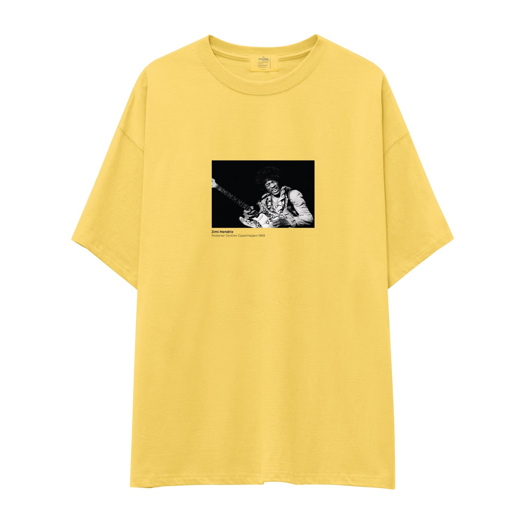 Jimi Hendrix Falkoner Centret Copenhagen 1969 Oversize Tişört