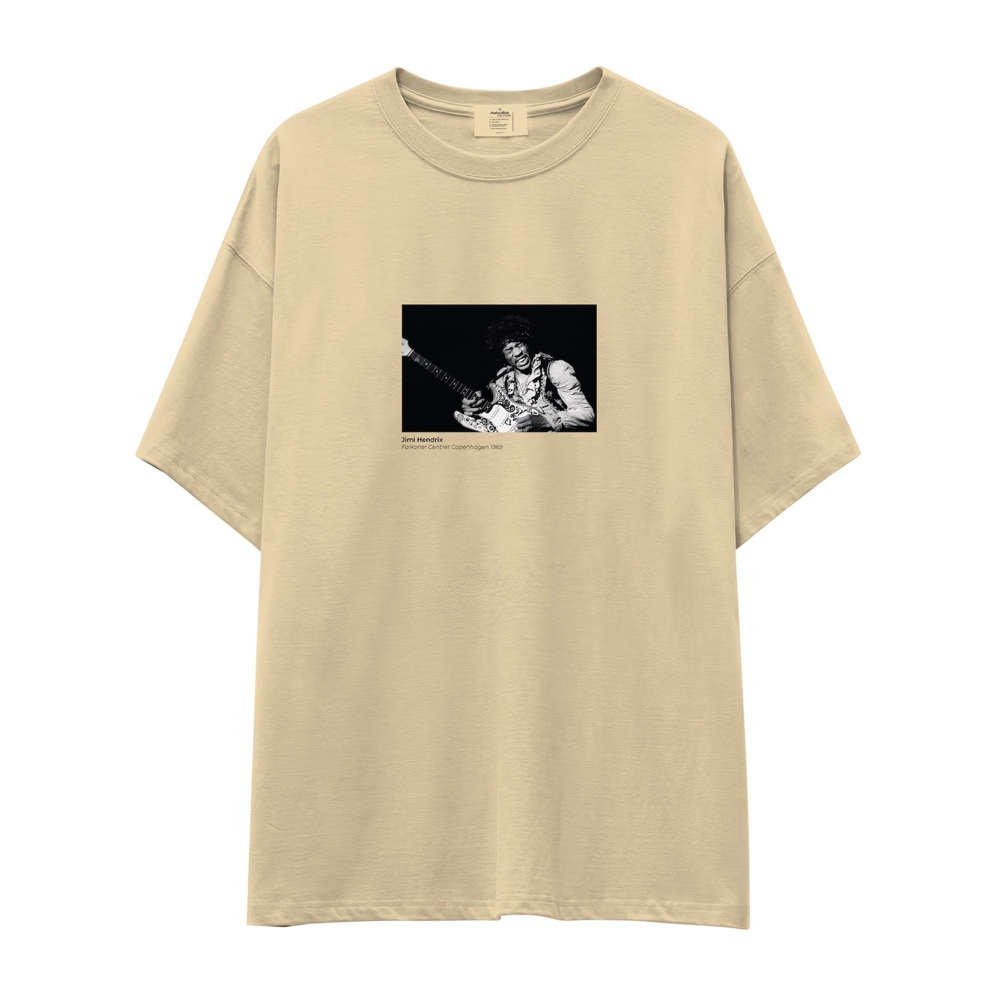 Jimi Hendrix Falkoner Centret Copenhagen 1969 Oversize Tişört
