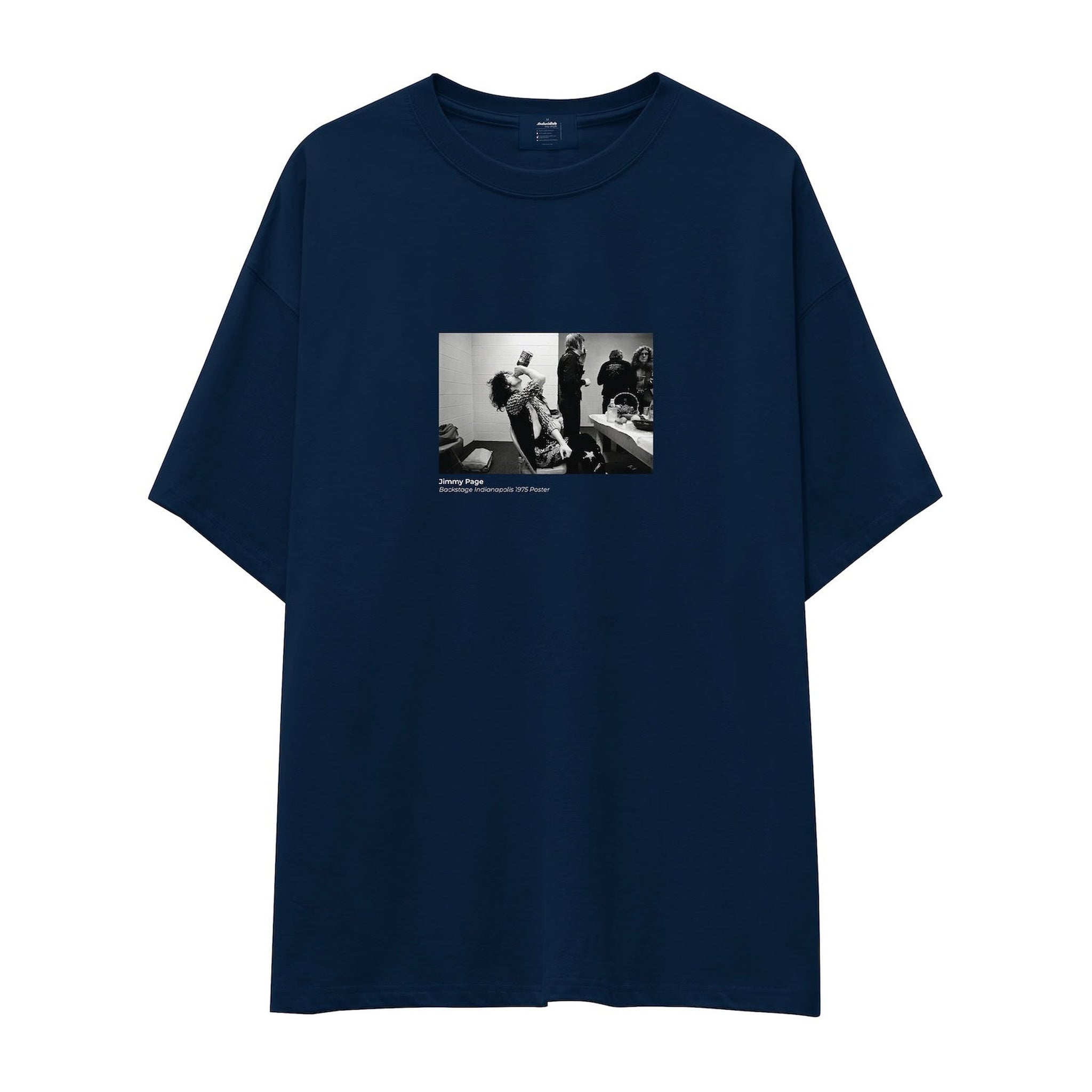 Jimmy Page Backstage Indianapolis 1975 Oversize Tişört