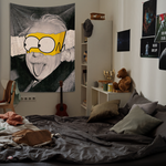 Albert Einstein / Homer Simpson Duvar Örtüsü