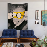 Albert Einstein / Homer Simpson Duvar Örtüsü