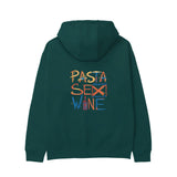 Pasta Sex Wine Hoodie - Antrasit - arka görünüm