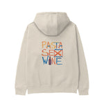 Pasta Sex Wine Hoodie - Krem - arka görünüm
