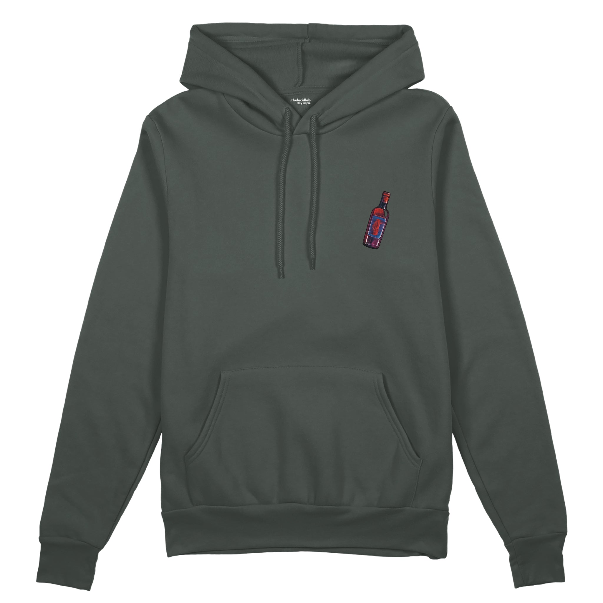 Pasta Sex Wine Oversize Hoodie - Antrasit - ön görünüm