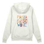 Pasta Sex Wine Oversize Hoodie - Beyaz - arka görünüm