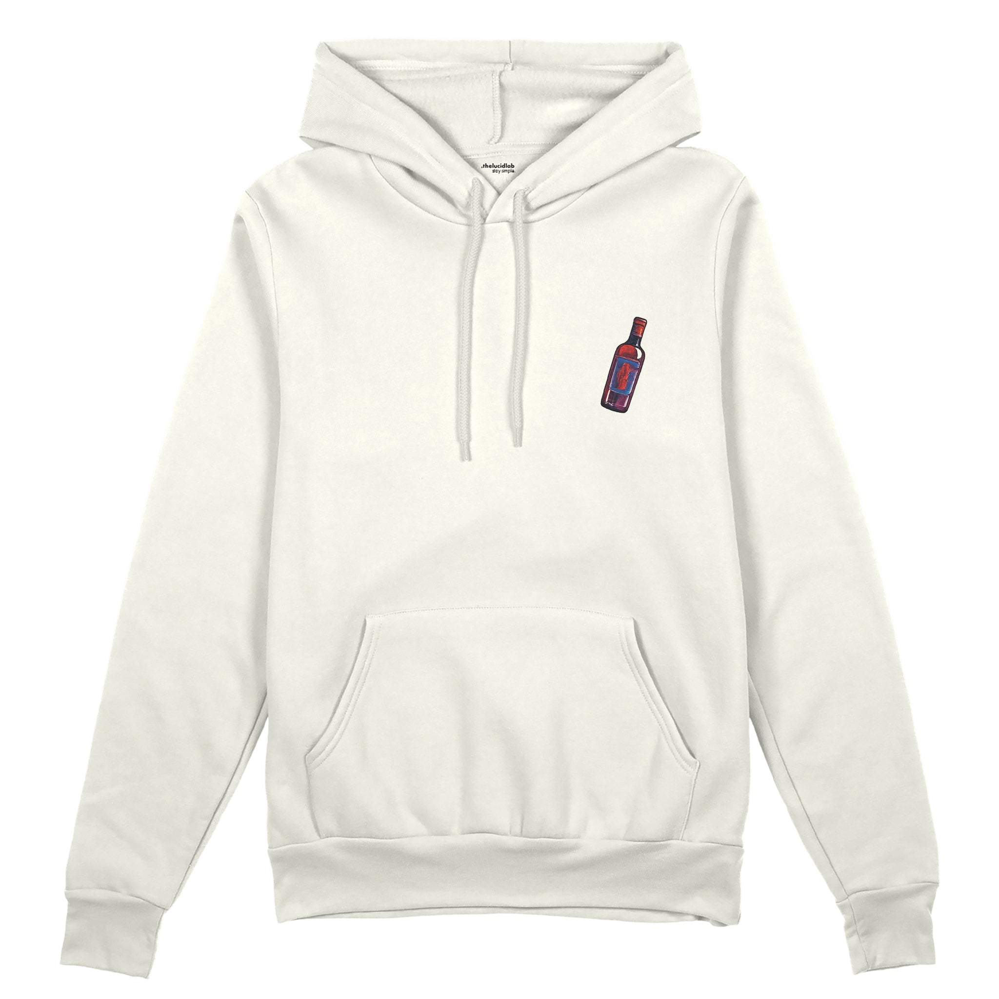 Pasta Sex Wine Oversize Hoodie - Beyaz - ön görünüm