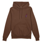 Pasta Sex Wine Oversize Hoodie - Kahverengi - ön görünüm