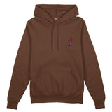Pasta Sex Wine Oversize Hoodie - Kahverengi - ön görünüm