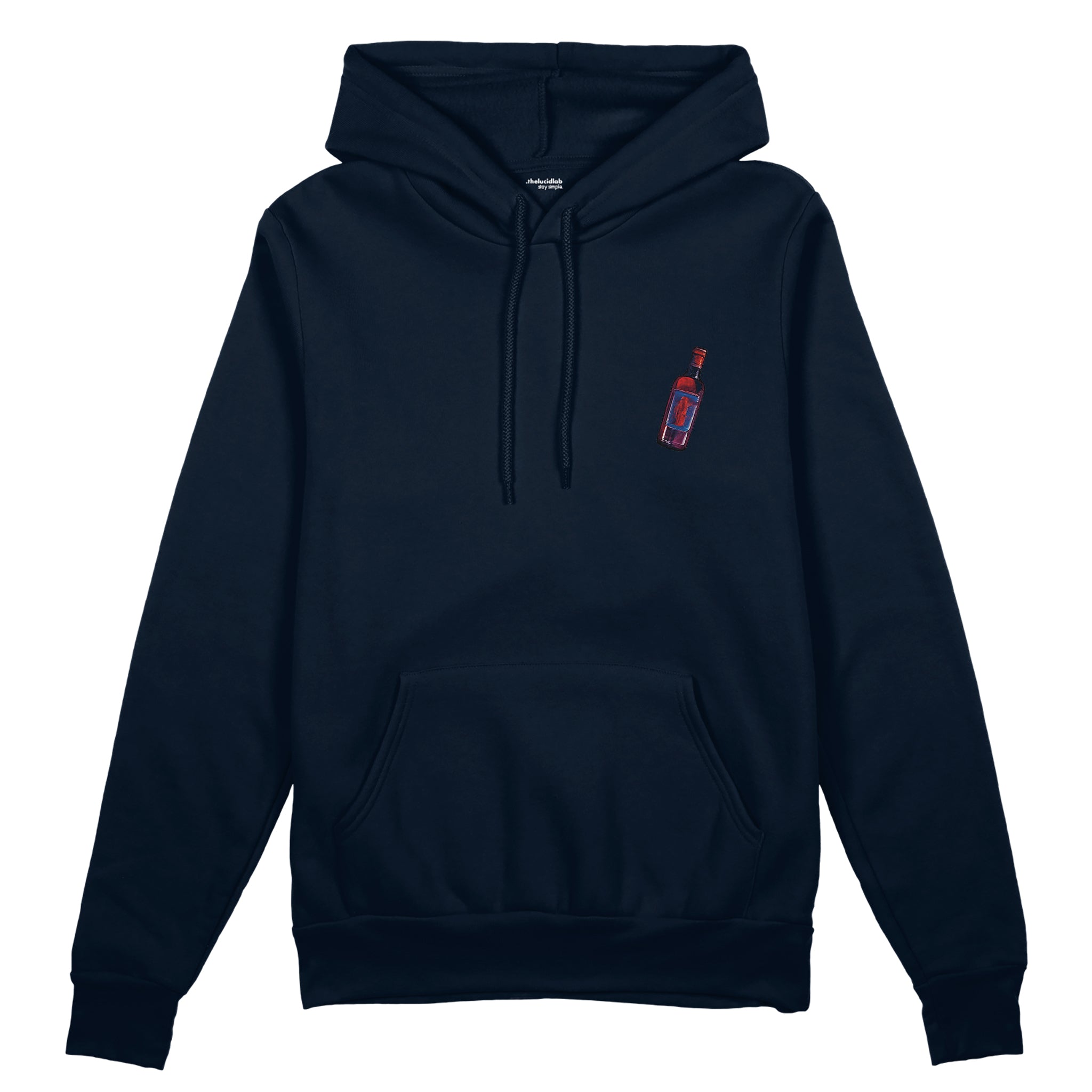 Pasta Sex Wine Oversize Hoodie - Lacivert - ön görünüm