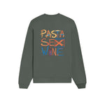 Pasta Sex Wine Oversize Sweatshirt - Antrasit - arka görünüm