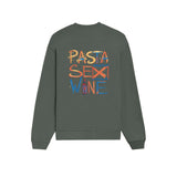 Pasta Sex Wine Oversize Sweatshirt - Antrasit - arka görünüm