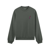 Pasta Sex Wine Oversize Sweatshirt - Antrasit - ön görünüm