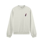 Pasta Sex Wine Oversize Sweatshirt - Beyaz - ön görünüm