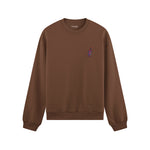 Pasta Sex Wine Oversize Sweatshirt - Kahverengi - ön görünüm