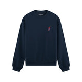 Pasta Sex Wine Oversize Sweatshirt - Lacivert - ön görünüm