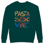 Pasta Sex Wine Sweatshirt - Antrasit - arka görünüm