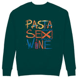 Pasta Sex Wine Sweatshirt - Antrasit - arka görünüm