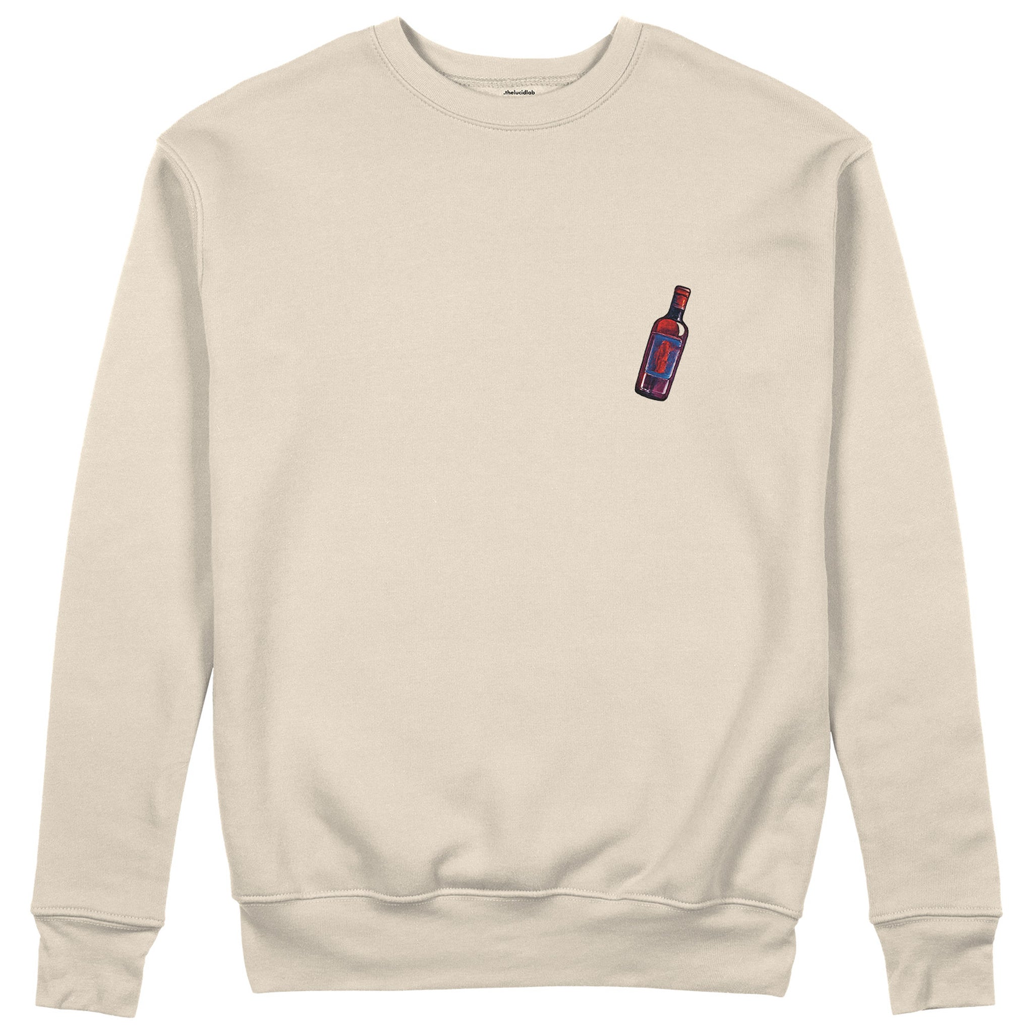 Pasta Sex Wine Sweatshirt - Bej - ön görünüm