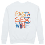 Pasta Sex Wine Sweatshirt - Beyaz - arka görünüm