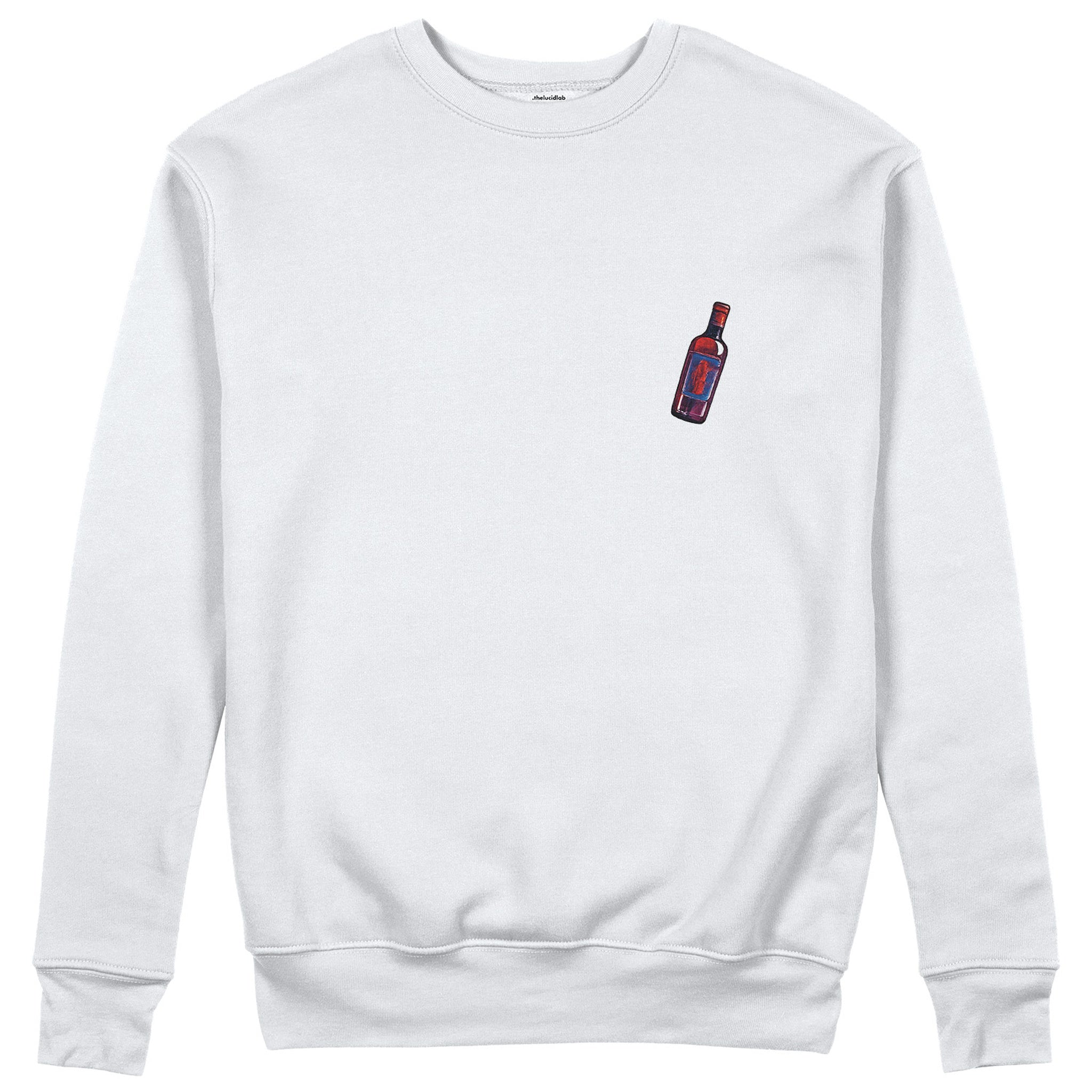Pasta Sex Wine Sweatshirt - Beyaz - ön görünüm