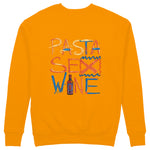 Pasta Sex Wine Sweatshirt - Turuncu - arka görünüm