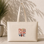 Pasta Sex Wine Weekend Tote Bag – ön görünüm