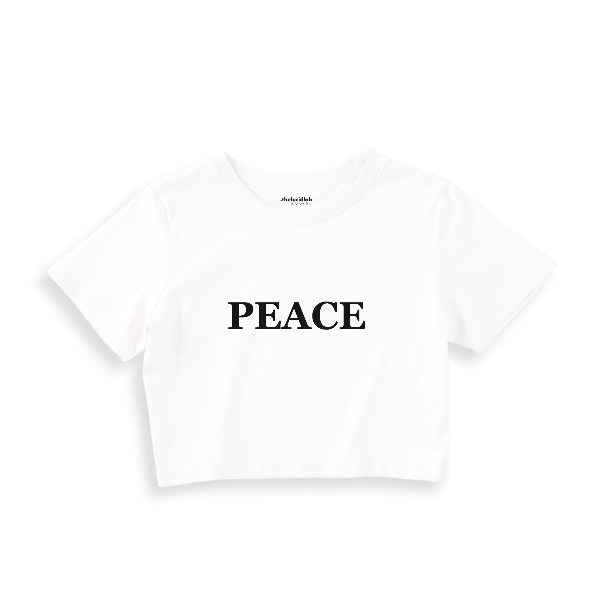 Peace Crop Tişört — Beyaz — ön görünüm