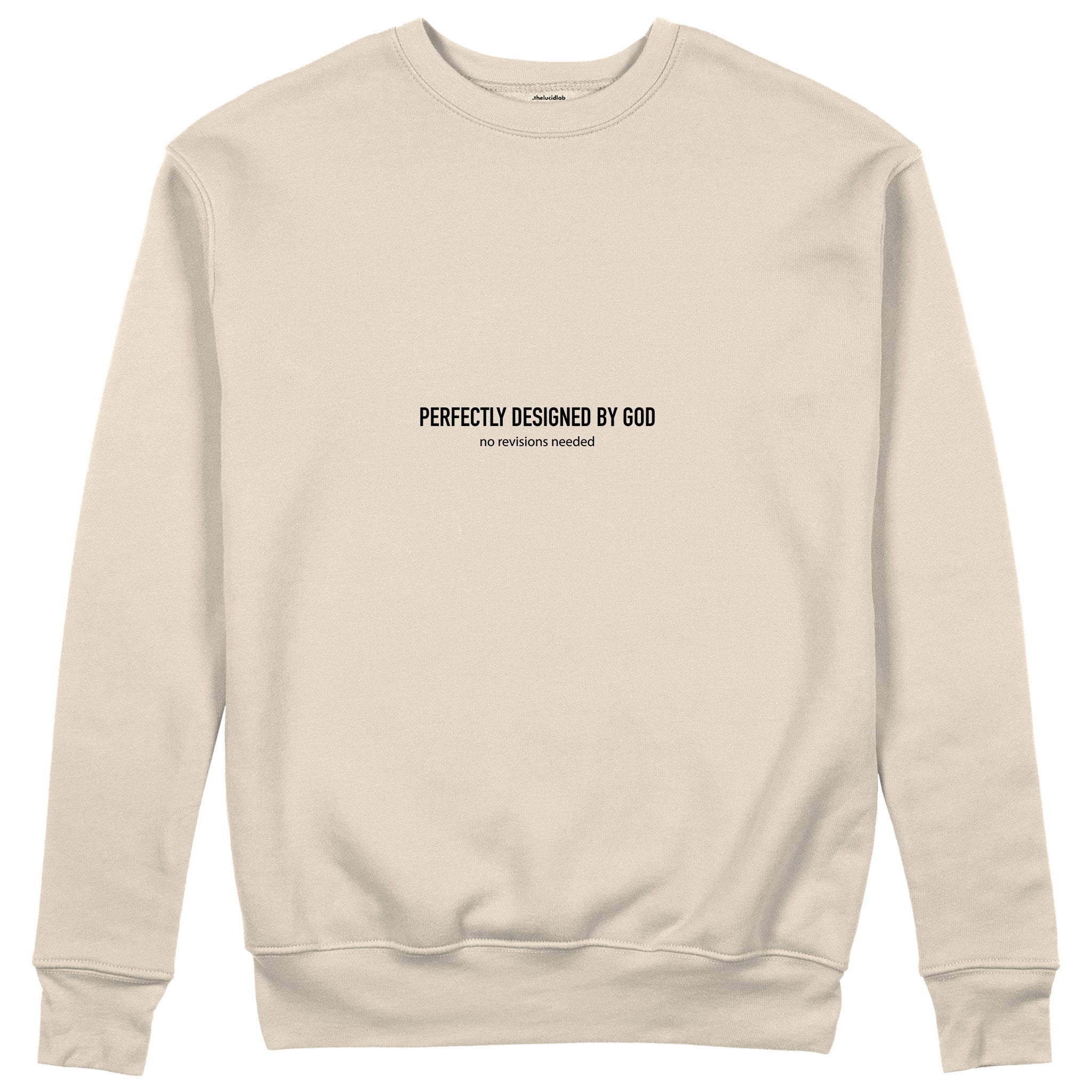 Perfectly Design By God Sweatshirt - Bej - ön görünüm