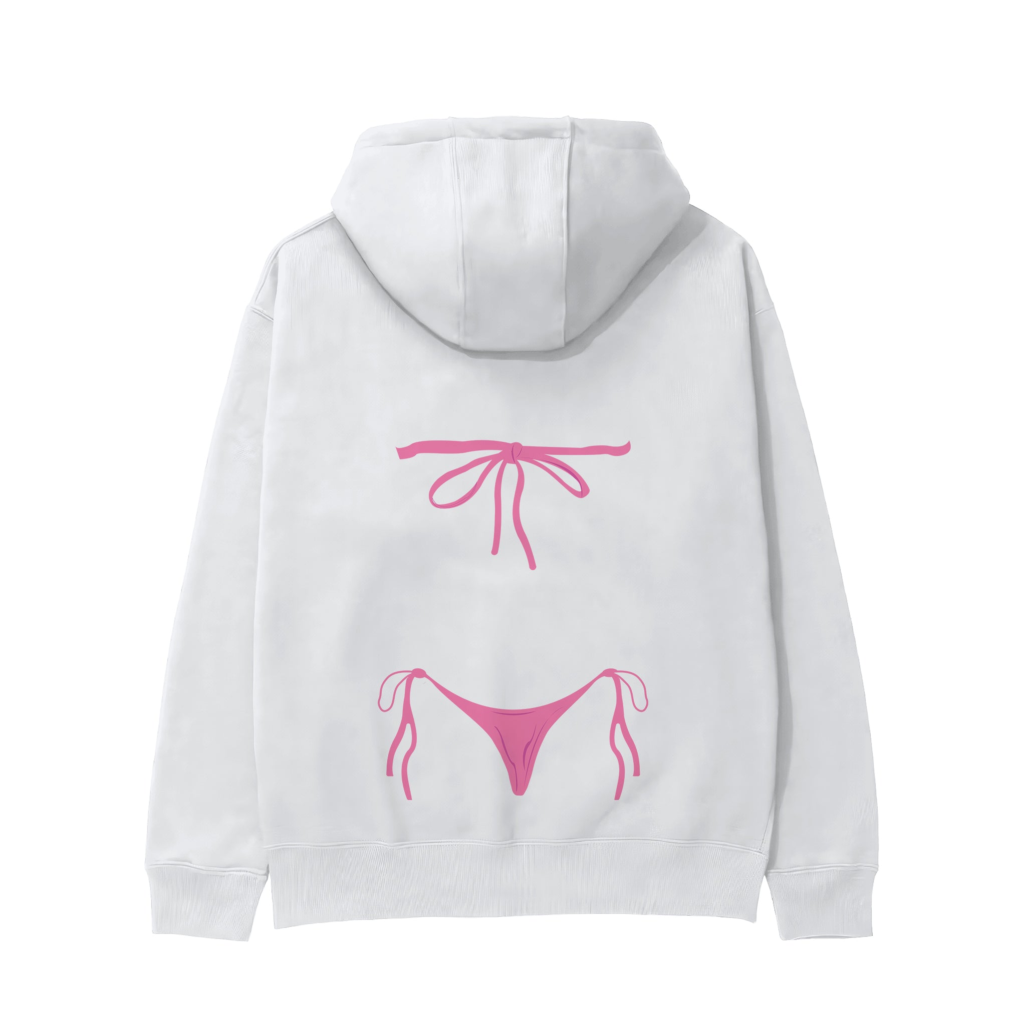 Pink Bikini Hoodie - Beyaz - arka görünüm