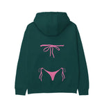 Pink Bikini Hoodie - Koyu Yeşil - arka görünüm