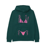 Pink Bikini Hoodie - Koyu Yeşil - ön görünüm