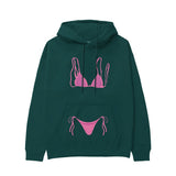Pink Bikini Hoodie - Koyu Yeşil - ön görünüm